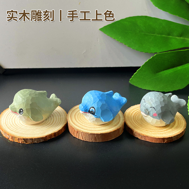 Tượng cá heo nhỏ khắc tay