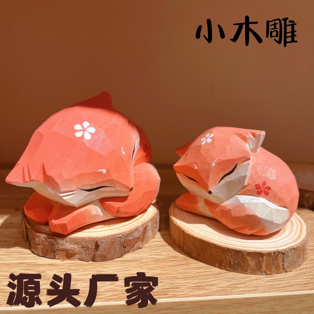 Tượng cáo gỗ khắc tay