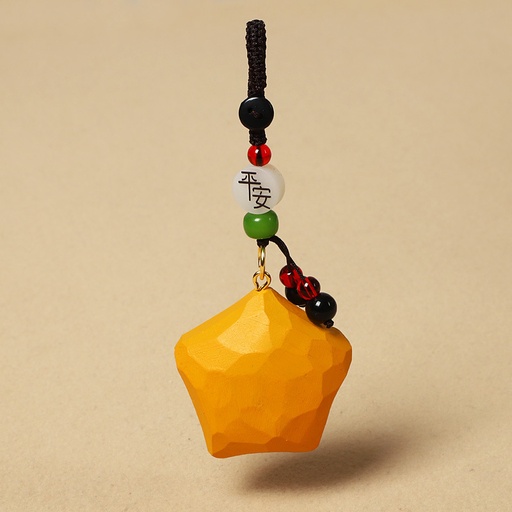 [SP1225] Móc khóa - Ngôi sao chạm khắc bằng gỗ
