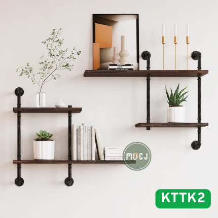 Kệ gỗ treo tường, kệ bếp - KTTK2