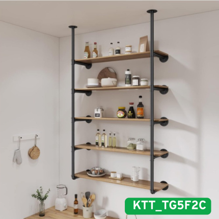 Kệ gỗ treo tường - 5 tầng - KTT_TG5F2C